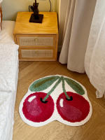 Carpetas De Suelo Suaves Y Rosas Con Diseño De Manzanas Para Decoración De Habitaciones Infantiles Y Salones Alfombra Gruesa Antideslizante Y Resistente Al Agua Para Decoración Del Hogar - details 2