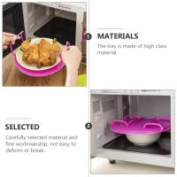 3Pcs Plato De Microondas Plegable 3-en-1 Multipropósito Cubierta De Alimentos Reutilizable Pila De Platos Para Microondas - details 5