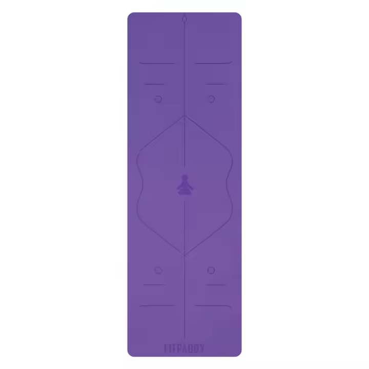 Esterilla de yoga FITPADDY 183x61cm, 6mm con superficie antideslizante y guías de alineación - 1