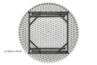COFAN - Mesa Redonda Plegable Blanca | Medida: 120 x 74 cm | Cierre Plegado - details 1