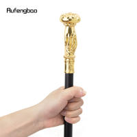 Bastón De Moda Dorado Con Flor Mango Decorativo Elegante Para Fiesta 93cm Con Punta De Goma Material De Acero - details 4