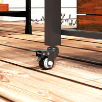 Carro de barbacoa Carro de servicio de 3 niveles con Rueda de estante de encimera, Mesa de barbacoa de Maple inoxidable, Mesa Auxiliar de barbacoa, carrilla de exterior, Parrilla de carbón de Jardín, Terraza, terraza, 105x50x79cm Negro - details 2