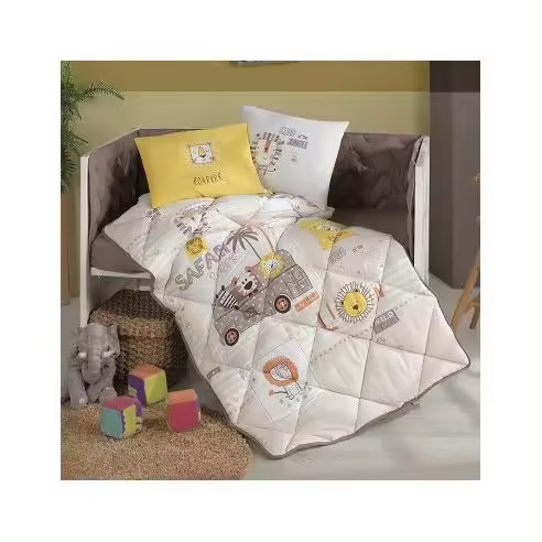 Conjunto de Edredón para Cuna Safari 100% Algodón Turco - 1