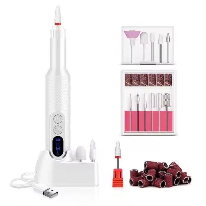Taladro de uñas, lima de uñas eléctrica ABURNUDREY, máquina profesional de manicura de uñas, taladro de uñas profesional - 1