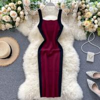 Vestido Mini De Verano Para Mujer Con Letras Y Estampado De Encaje Sin Mangas Cuello En V Bodycon Casual De Poliéster - details 1