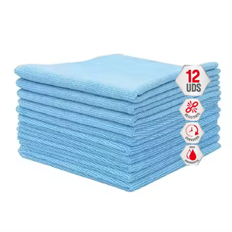 Bayeta de microfibra XL azul 35x40 cm Clim Profesional. Pack 12 uds - 1