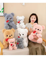 Juguete De Peluche Rosa Con Oso Regalo De San Valentín Para Novias Animal De Relleno De Algodón PP Edad Recomendada 6-12 Años - details 3