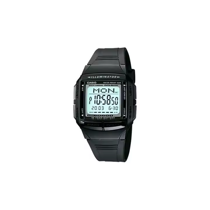 Reloj de Pulsera CASIO DB-36-1AV Digital para Unisex Color Negro Correa Goma DB361AV - 1