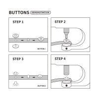 Juego De 100 Piezas De Herramientas Para Instalación De Botones Metálicos Para Ropa Chaquetas Cuero Artesanías Kit De Tijeras Para Botones De Cierre Rápido - details 6