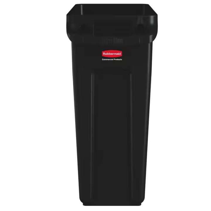 Rubbermaid Contenedor Slim Jim® con ventilación 61 l negro - 1