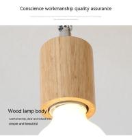 Lámpara De Techo LED En Madera E27 Para Baño Y Restaurante Iluminación De Pasillo Y Mirador Soporte De Pared No Dimmable Fuente De Luz LED - details 11