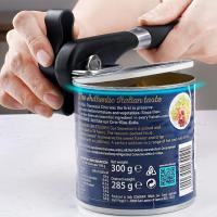 Abrelatas con borde liso manual, abrelatas de mano, sin borde afilado, con mango blando, abrelatas de corte de acero inoxidable de grado alimenticio, abrelatas profesionales de ergonomía, adecuadas para cocinas y restaurantes - details 2
