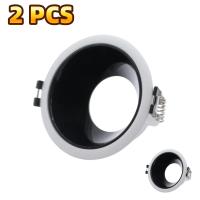 2/10Pcs Iluminación LED De Techo En Forma Redonda Ondulada Dorada Negra Blanca Soporte Para Bombilla GU10 MR16 De Aleación De Aluminio - details 2