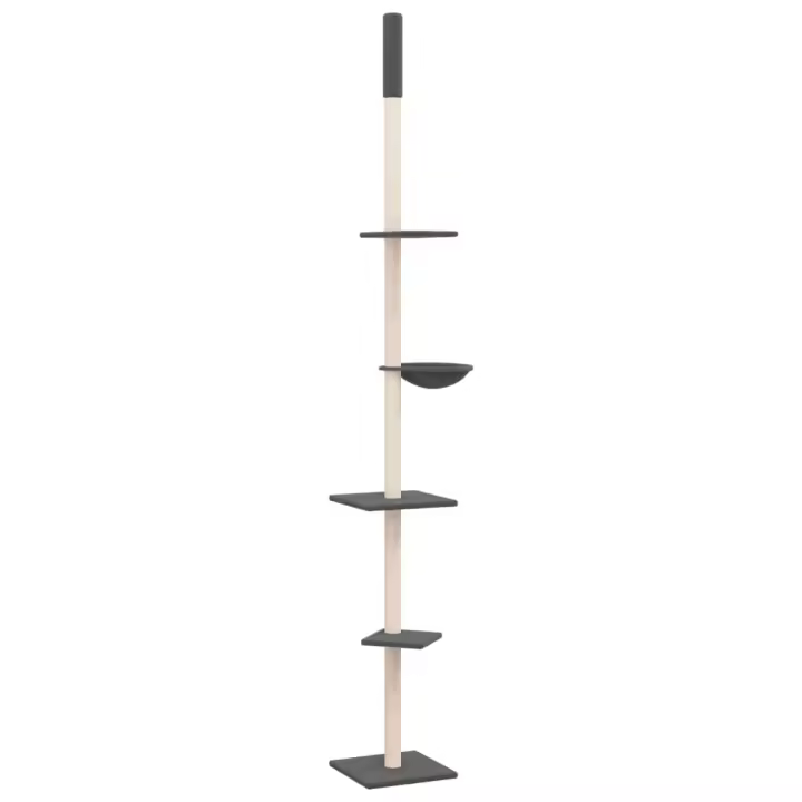 Árbol Rascador Gatos suelo a techo gris obscura 263,5-289,5 cm - 1
