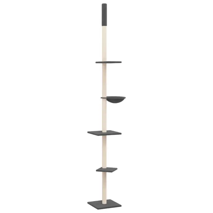 Árbol Rascador Gatos suelo a techo gris obscura 263,5-289,5 cm - 1