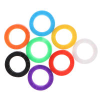 32PCS Anillos De Llaves Elásticos De Goma Suave Etiquetas De Cabezas Capuchones Marcadores ID Mixtos Aleatorios Para Hombres Y Mujeres - details 9