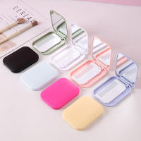 Pequeño Espejo Y Peine De Moda Portátil Plegable Para Niñas Herramientas De Maquillaje Espejo De Vestíbulo Con Peine - details 1