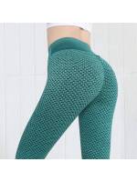 Pantalones De Yoga Para Mujeres Cintura Alta Moldeadora Jacquard De Mantequilla De Palmera Pantalones Deportivos De Pierna Larga Sin Bolsillos - details 9