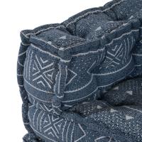 Pouffe Modular vidaXL Indigo 70x70x54 Tela - details 4