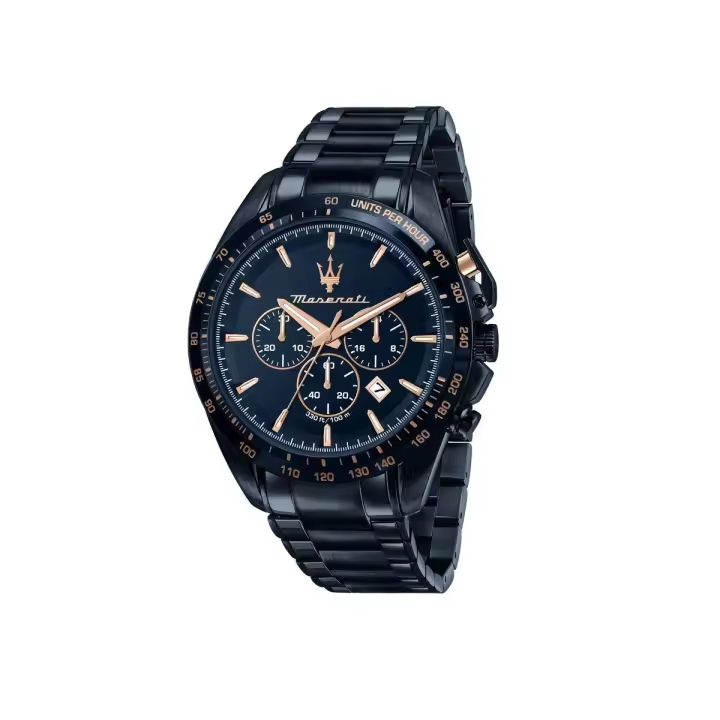Maserati Reloj Hombre Traguardo 45mm Chr Blue Dial Br Blue Acero 10 Atm - 1
