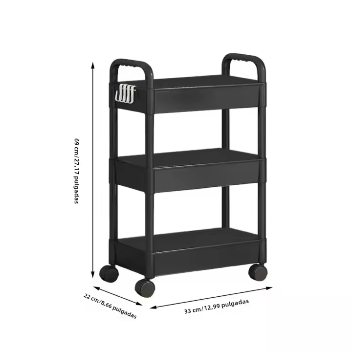Carro De Almacenamiento Multicapa Para El Hogar With RuedasPara Cocina Dormitorio Y Baño Estante De Piso in Piso Organizador Móvil De Plástico - 1