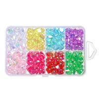280pcs/Box De Cuentas De Corazón Colores Variados Para Creación De Joyas DIY Pulseras Collares Material Acrílico Irregular - details 5