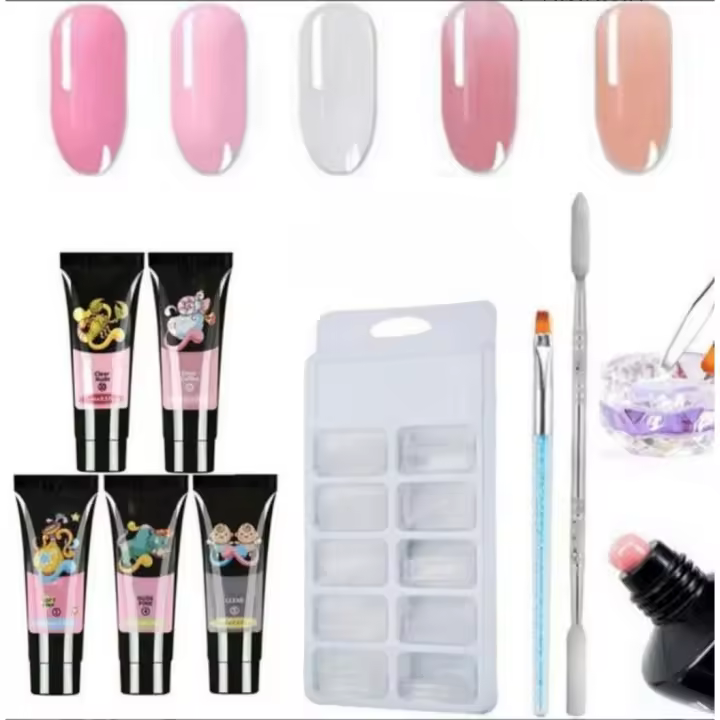 Poly Kit de Arte de Uñas de Gel - 5 Colores Pop Nail Art - Fácil de Aplicar - Día de San Valentín Regalo - 1