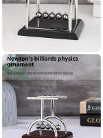 Juguete De Escritorio Casual Newton's Bumper Ball Decoración De Ciencia Física Adorno Moderno De Plástico Para El Hogar - details 5