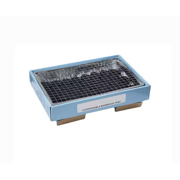 Parrilla de carbón plegable portátil para exteriores, parrilla de acero inoxidable para acampar, miniparrilla para viajes, barbacoas, campamentos, jardines, picnics y senderismo (un solo uso) - 1