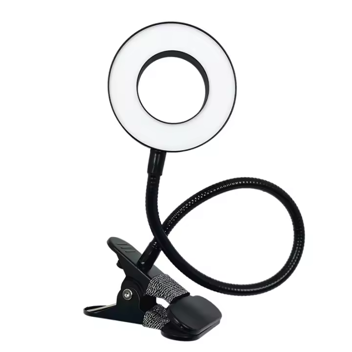 LED Luz Lectura con Clip [3 Colores y 10 Brillos] Flexo LED Escritorio con Pinza 99.99% Bloqueo de Luz Azul Lámparas de Escritorio, Lámpara Mesa pare Estudio Trabajo Leer(Adaptador Incluido) - 1