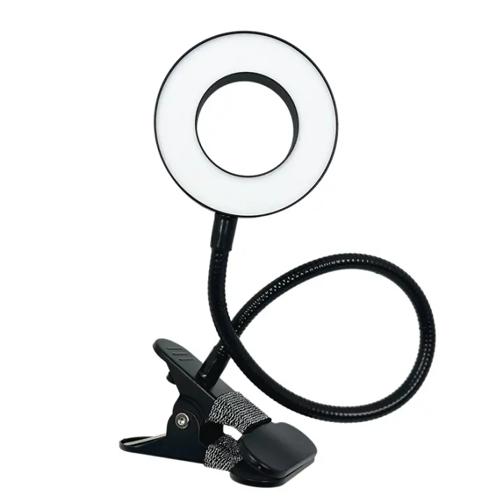 LED Luz Lectura con Clip [3 Colores y 10 Brillos] Flexo LED Escritorio con Pinza 99.99% Bloqueo de Luz Azul Lámparas de Escritorio, Lámpara Mesa pare Estudio Trabajo Leer(Adaptador Incluido) - 1
