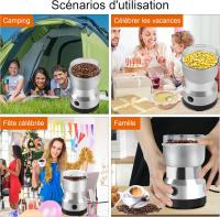 Molinillo de Café Eléctrico 300ml Molinillos Multifuncionales, Molinillo de Semillas Cuatro Hojas de Maple inoxidable para una Molienda FINA y eficiente, Para Moler granos de café, especias, de Lino Semillas, etc. Cafetera - details 1
