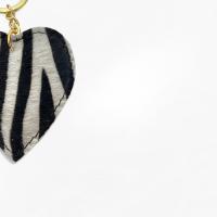 LLAVERO  CORAZÓN para mujer, Llavero con estampado de leopardo y cebra,Diseño Dulce &chic,accesorio para bolsos, ideal para regalar, - details 2
