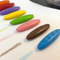 Crayones Plásticos Lavables En Forma De Maní 12/24/36 Colores Herramientas De Pintura Erasables Para Niños Sin Manos Sucias - details 6