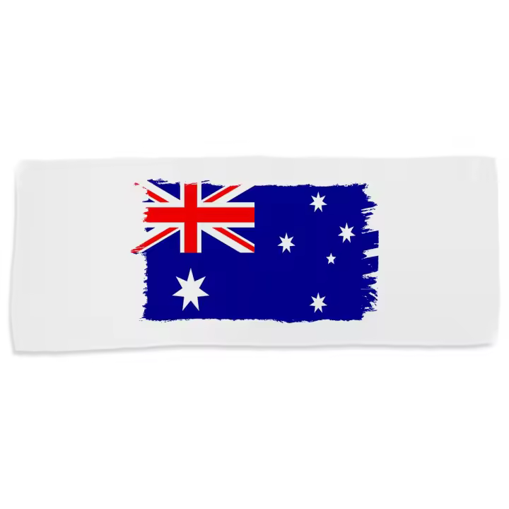 MERCHANDMANIA TOALLA MEDIANA GIMNASIO ABSORBENTE bandera australia pais gobierno australiano suave con bolsita - 1