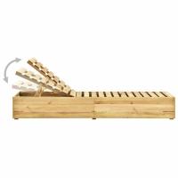 Gerimport Tumbona Madera Pino Impregnada Verde 198x68x(28-75)cm - Cómoda y Duradera - details 2