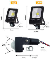 Lámpara De Inundación LED Con Sensor De Movimiento IP65 Impermeable 10W 30W 50W 220V Luz De Punto Exterior Al Aire Libre Reflector De Lámpara - details 3