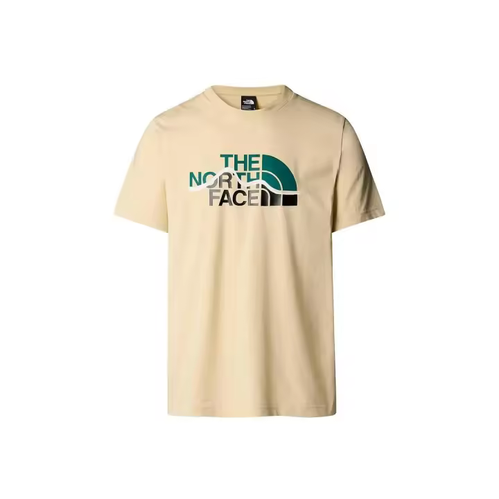 Camiseta Hombre The North Face Mountain Beige Verde Negro - 1
