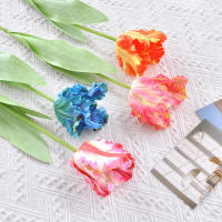 Flor Artificial De Pavo Real Y Ramo De Tulipán 3D Para Decoración De Bodas Y Fiestas En Vaso De Mesa Jardín Interior Y Exterior Toque Realista - details 2