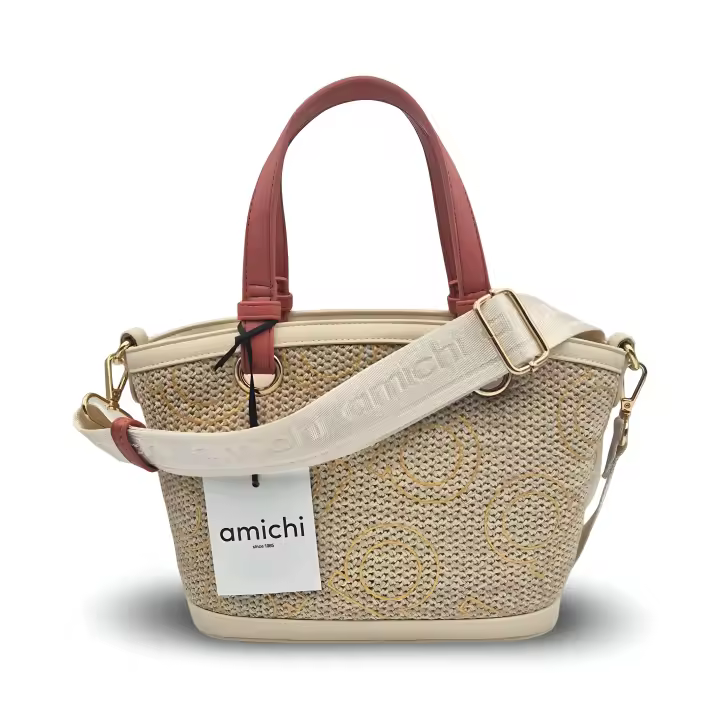 Bolso de mano para mujer de la marca AMICHI. Bandolera regulable y desmontable. Moderno y elegante. Bandolera regulable en nylon. Temporada Primavera/Verano 2025 - 1