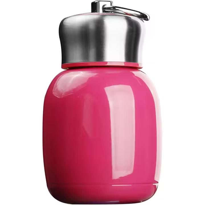 Mini botella de 200 ml, termo, taza de café, leche, a prueba de fugas, botella de agua fría y caliente S (rosa) - 1