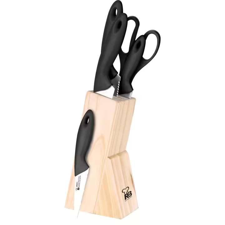RENBERG | SET 6PCS (4 CUCH+TIJERAS+TACOMA) ACERO INOXIDABLE DRESDE - 1