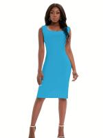 Vestido Casual De Verano Para Mujer Color Sólido Con Alzas A-LINE De Pierna Larga Estilo Sexy Y Club Polyester Suelto - details 2
