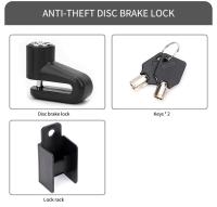 Cerradura De Rueda Antirrobo Para Bicicleta De Motocicleta Bloqueo De Freno Disco Seguridad Para Bicicletas De Montaña Y Carretera Con Llaves - details 5