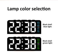 Reloj De Alarma Digital LED 7'' Con Dimmer De Brillo Tres Niveles Dual Alarme Temporizador Fecha Luz Nocturna Para Dormitorios Estilo Moderno Material Plástico - details 8