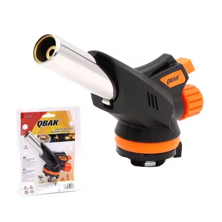 Cabezal Soplete para Cartucho de Gas con Adaptador Soplete de Cocina Quemador Encendedor Ø 22mm Flambeado - 1