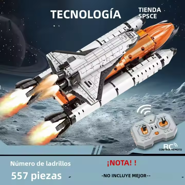 Bloques De Construcción Técnicos De Galaxia RC Nave Espacial Modelo Apollos Descubrimiento Juguetes Para Niños Regalo Para Niños - 1