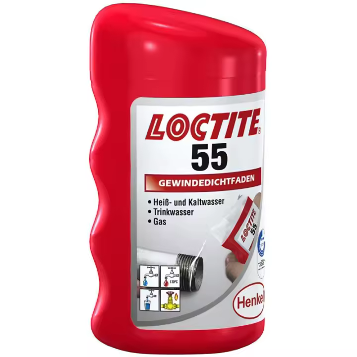 Loctite 55 Hilo Sellador de Roscas - Sella Instantáneamente - Rango de Temperatura -55°C a +150°C - 1