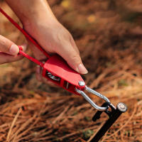 6Pcs Cuerda De Atado Para Acampar 4mm Afinador De Cuerda De Viento Hebilla De Pulley Ratchet Gancho De Cuerda De Tenda Accesorios De Tenda - details 4