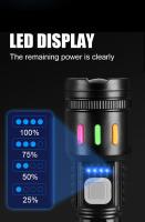 Linterna LED Ultra Brillante ABS 100000LM COB Roja Recargable USB 5 Modos Zoom Exterior Torcha Con Puntero Láser Resistente Al Choque Y Agua - details 5